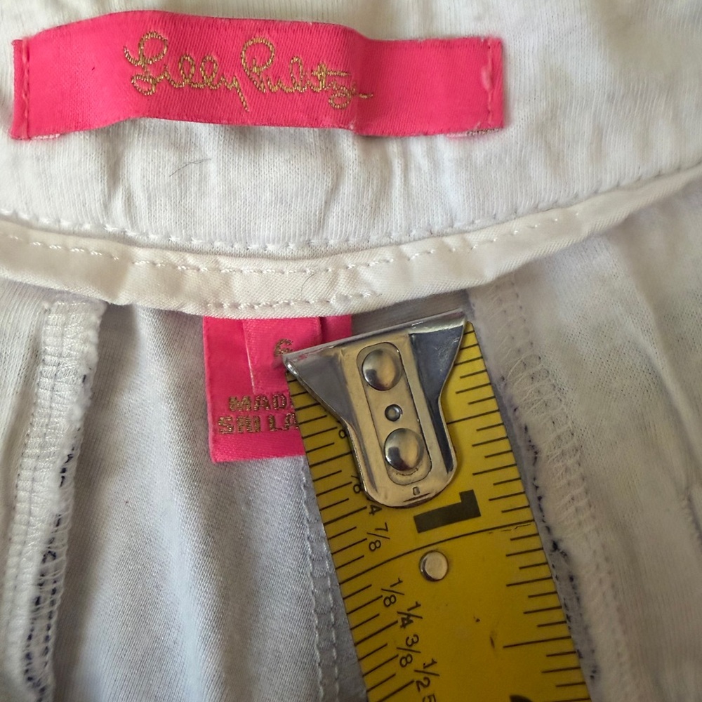 Lilly Pulitzer Navy Koalas GDay Mate DARCI KNIT SHORTS 7" Scallop Hem Size 6 - Picture 6 of 7